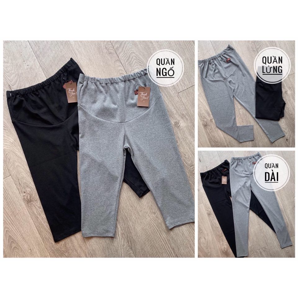 Quần legging bầu cạp chun hè cho mẹ bầu thoải mái khi ở nhà, tự tin khi xuống phố thiết kế bởi LAMME