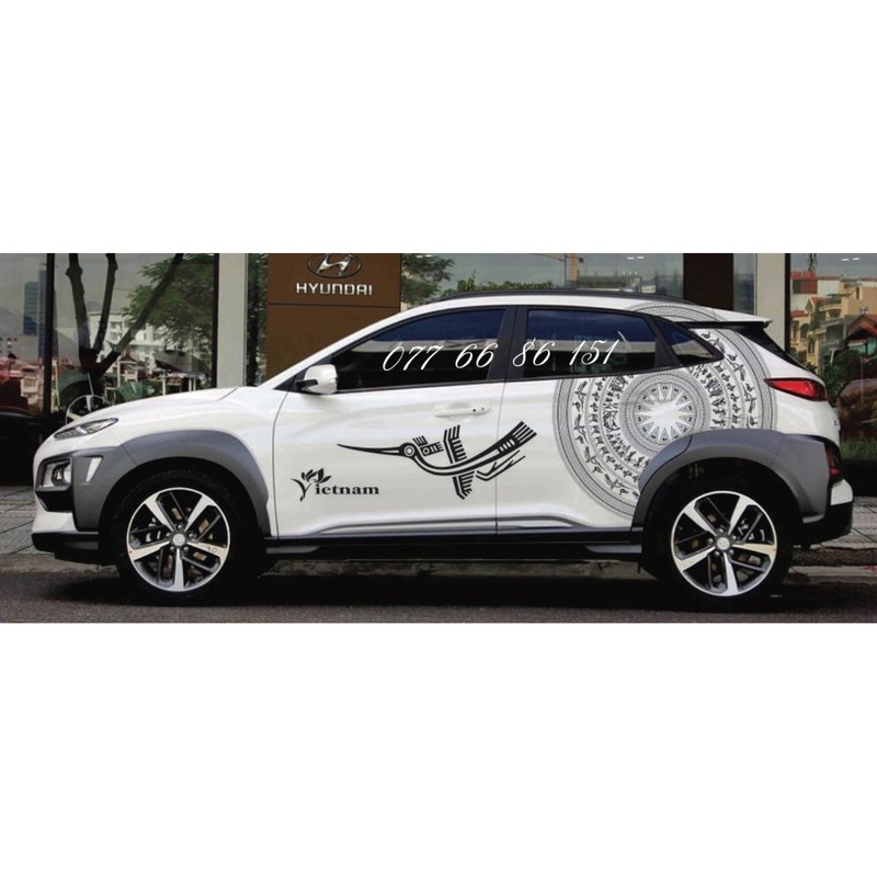 Tem Dán Sườn Xe Huynhdai Kona.Tem Dán Xe Kona