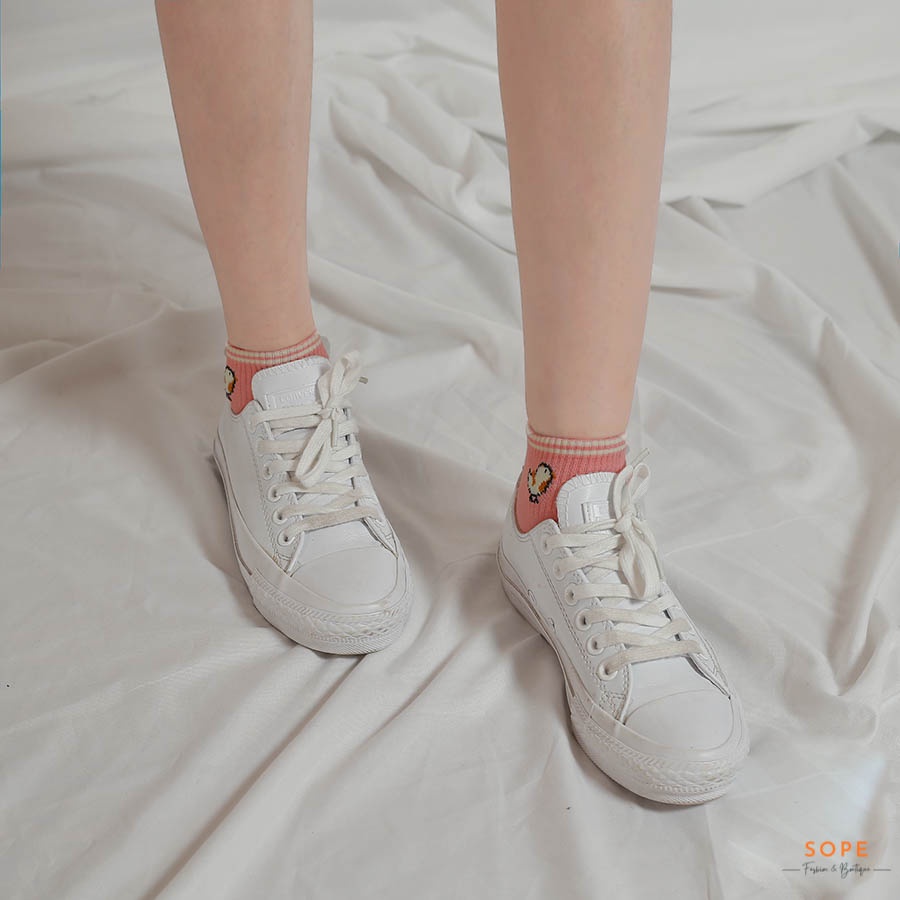 Tất cổ ngắn họa tiết hình gà con đáng yêu, set tất vớ chất liệu vải co giãn bốn chiều - Sope Shop