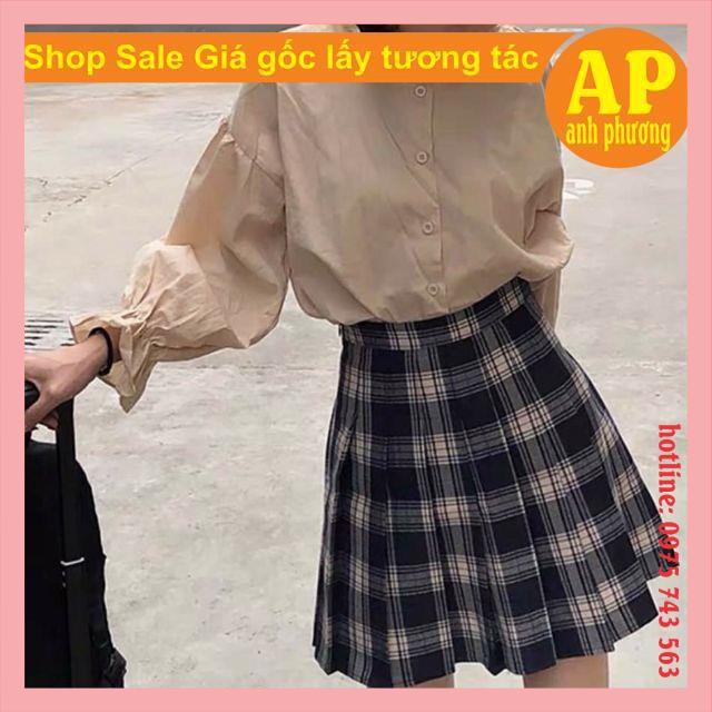 Chân váy xếp ly có ảnh thật sp