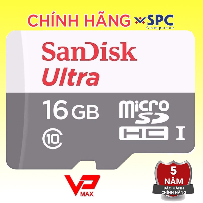 Thẻ nhớ Sandisk Ultra 16Gb - 80Mb bh 5 năm | BigBuy360 - bigbuy360.vn