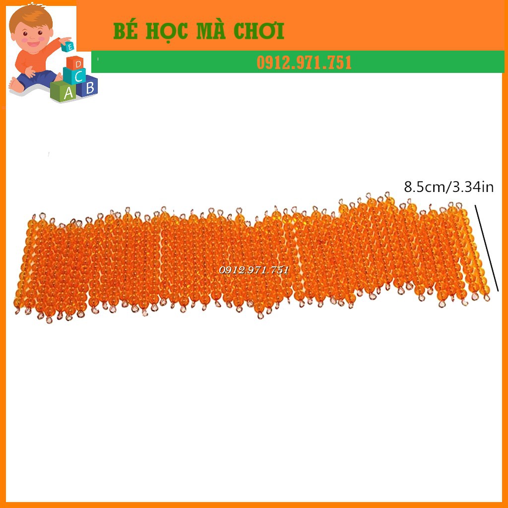 Bộ cườm 45 chuỗi cườm và 45 hạt cườm trong cao cấp - Gíao cụ Montessori