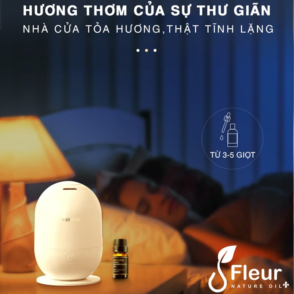 Tinh dầu thơm phòng thiên nhiên Fleurnature cao cấp giảm Stress dùng cho khách sạn giảm mệt mỏi làm sạch không khí 20ml