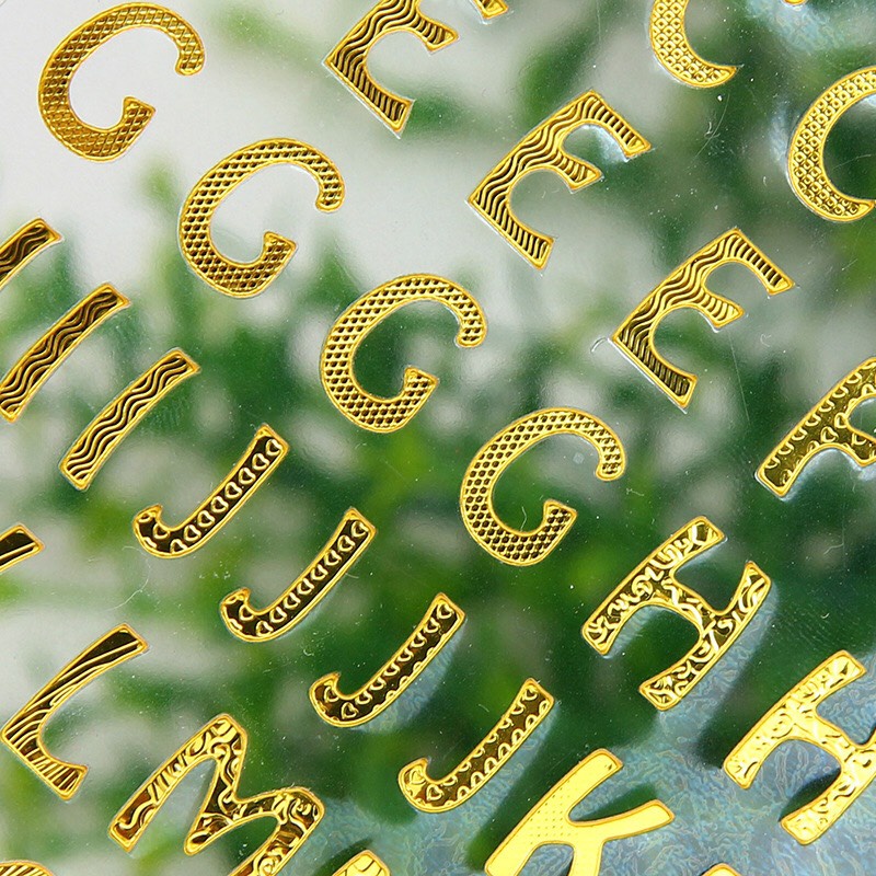 Decal trang trí tường - Bảng chữ cái và số lấp lánh