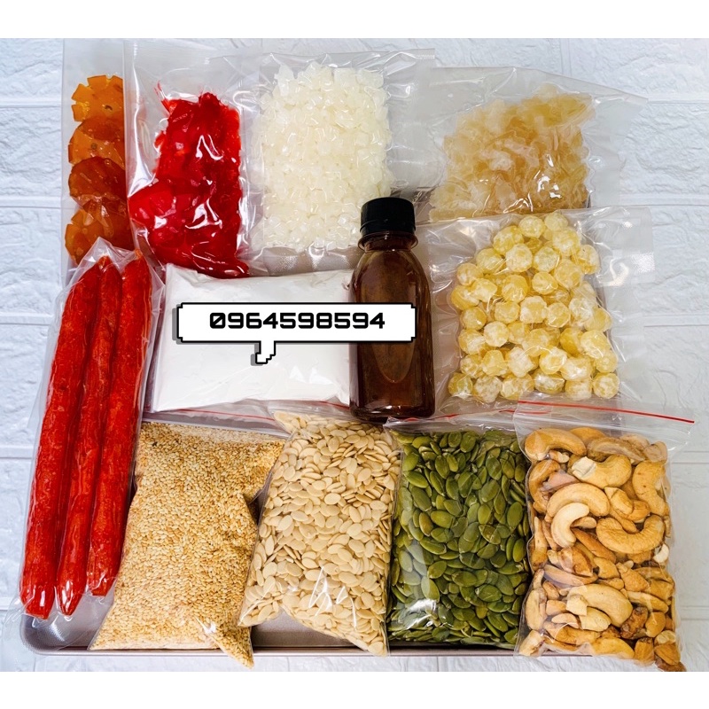 Nguyên liệu làm nhân thập cẩm bánh trung thu tự chọn