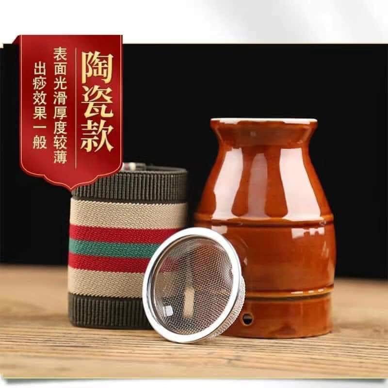 Cốc phù dương cứu ngải,cốc xông ngải cứu kèm bao thổ cẩm