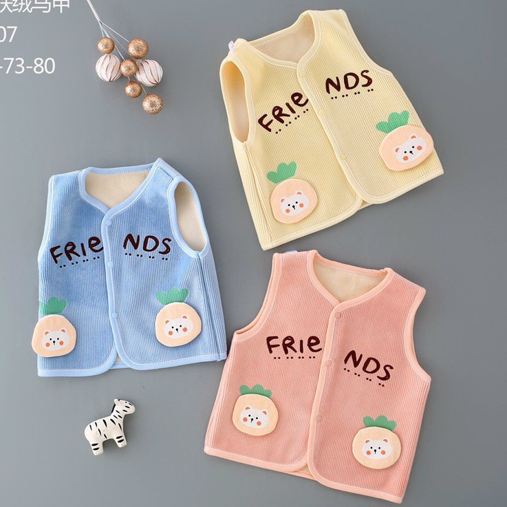 [Bán Lẻ Gía Buôn] Áo Ghi Lê DaHi Kids Bé Trai Gái Chất Nhung Mềm Ấm Size 7-12kg