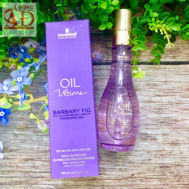 Tinh dầu dưỡng tóc Schwarzkopf OIL Ultime Barbary Fig Finishing Oil cho tóc khô hư tổn 100ml (màu tím)