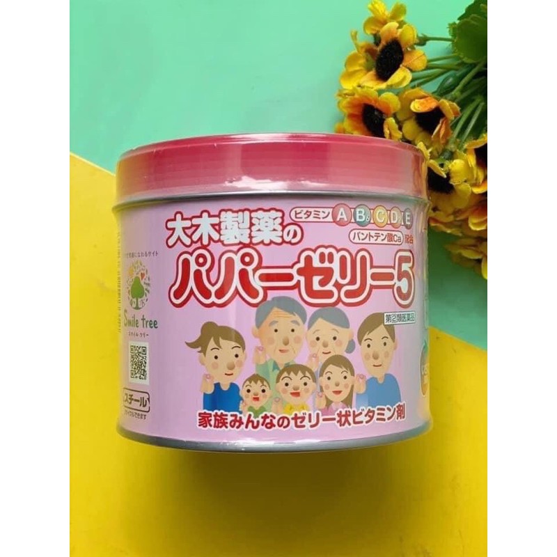 [sẵn, Bill siêu thị] Kẹo dẻo bổ sung canxi  và vitamin Papa  Jelly nội địa Nhật bản
