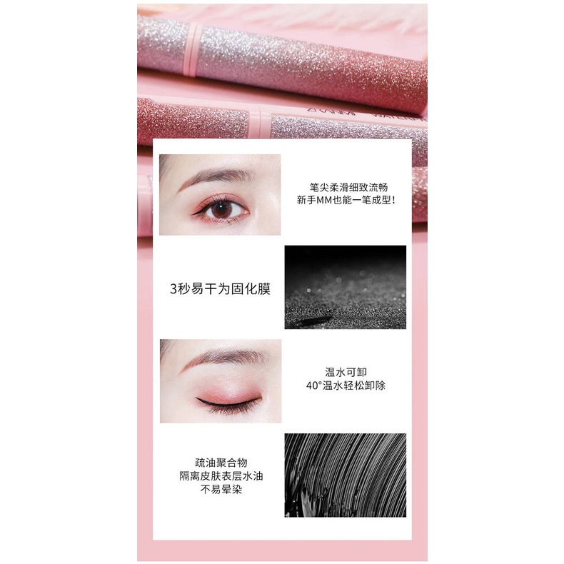 [Hàng mới về] Bút Kẻ Mắt Lâu Trôi Không Thấm Nước Và Mồ Hôi Nhanh Khô Chống Nhòe Thiết Kế Vỏ Ánh Sao Long Lanh Quyến Rũ