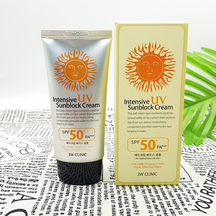 Kem Chống Nắng 3w Clinic Intensive UV Sunblock Cream SPF 50 Pa+++ - Hàn Quốc