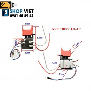 Công tắc máy khoan pin 7,2-24VDC