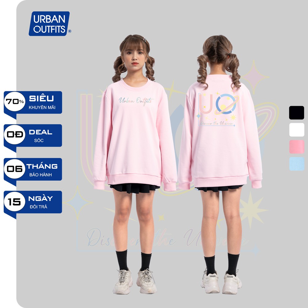 Áo Sweater Form Rộng Nữ Nam URBAN OUTFITS In UO Discover SWO34 Thun Cotton Nỉ 4 Chiều Local Brand