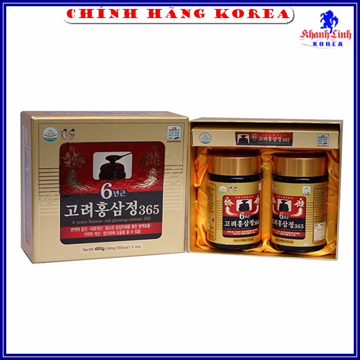 Cao hồng sâm 365 hàn quốc cao cấp, hộp 2 lọ x 240gr - Tăng đề kháng, phòng ngừa ung thư, khanhlinh