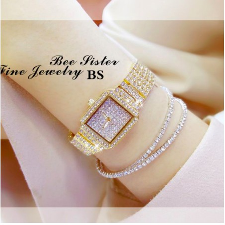 Đồng Hồ Nữ Bee Sister 0510 Mặt Vuông Chính Hãng