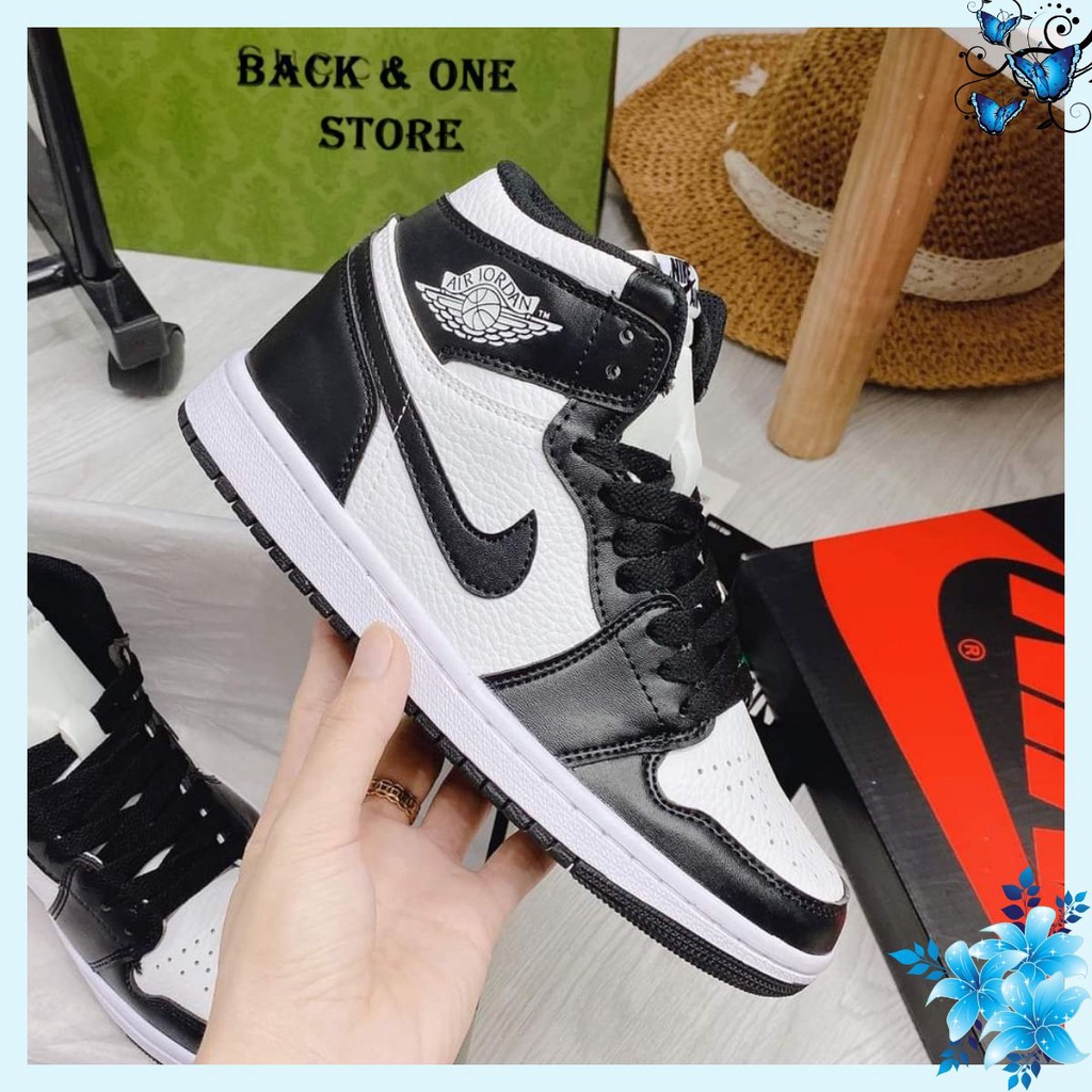 Giày JORDAN 1 PANDA Cao Cổ ⚡️FULL BOX BILL⚡️ Giày 𝐉𝐨𝐝𝐚𝐧 JD1 Đen Trắng Cổ Cao, High Panda Trẻ Trung Nam Nữ 2021