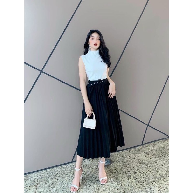 Chân váy xếp ly kèm đai cực xinh .Sỉ 115k | BigBuy360 - bigbuy360.vn