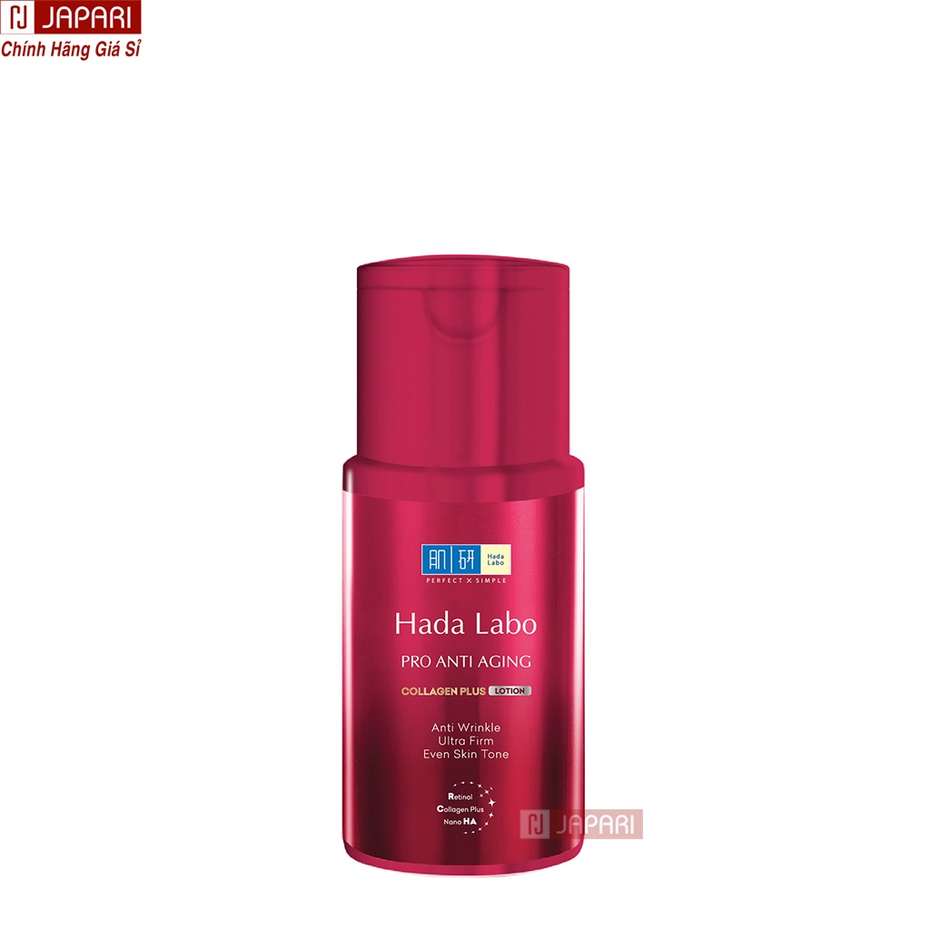 HADA LABO Kem Dưỡng Chống Lão Hóa + Srm Sữa Rửa Mặt Hadalabo + Lotion + Essence - Combo Kem Dưỡng Chống Lão Hoá JAPARI