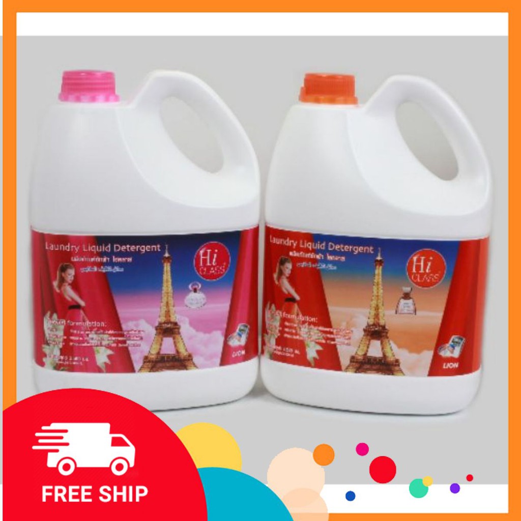 Nước giặt 2in1 Hiclass Thái Lan 3500ml(màu hồng, màu cam)