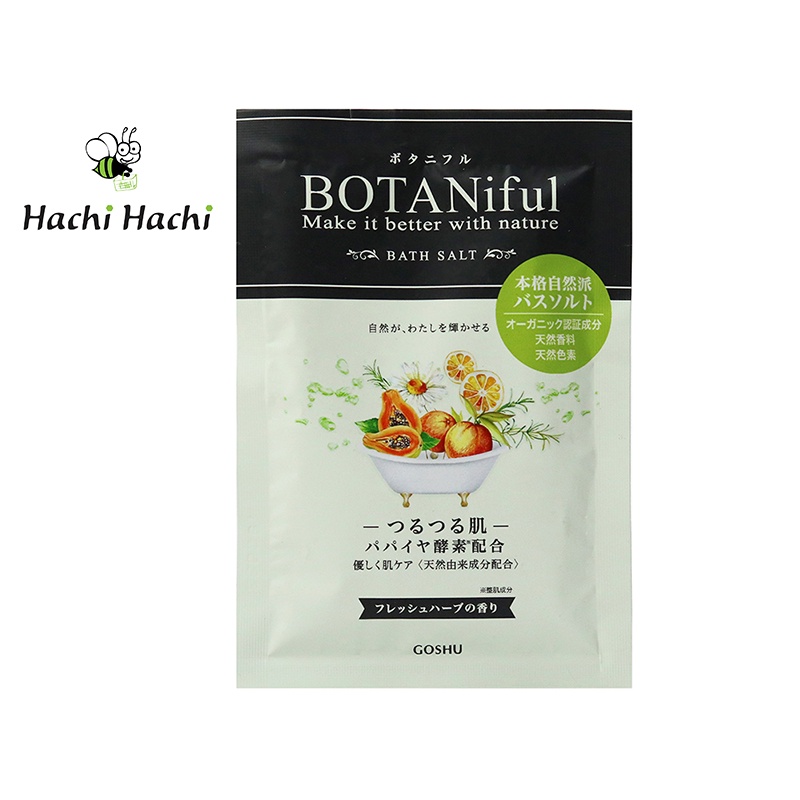 Muối tắm thảo mộc Botaniful Bath Salt-Fresh Herb 35g - Hachi Hachi Japan Shop