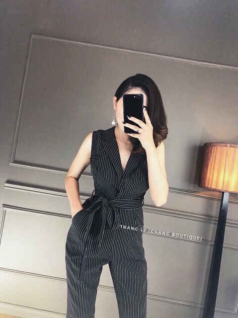 Jumpsuit cổ vest