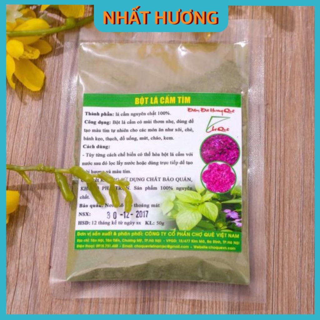 Bột Lá Cẩm Tím 50gr
