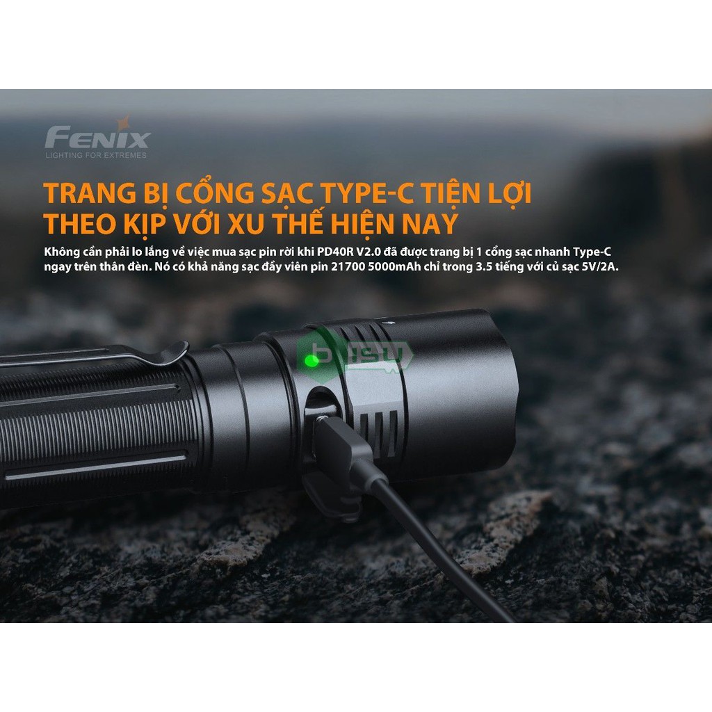 ĐẠI LÝ ĐỘC QUYỀN FENIX - Đèn pin Fenix - PD40R V2.0 - 3000lumens