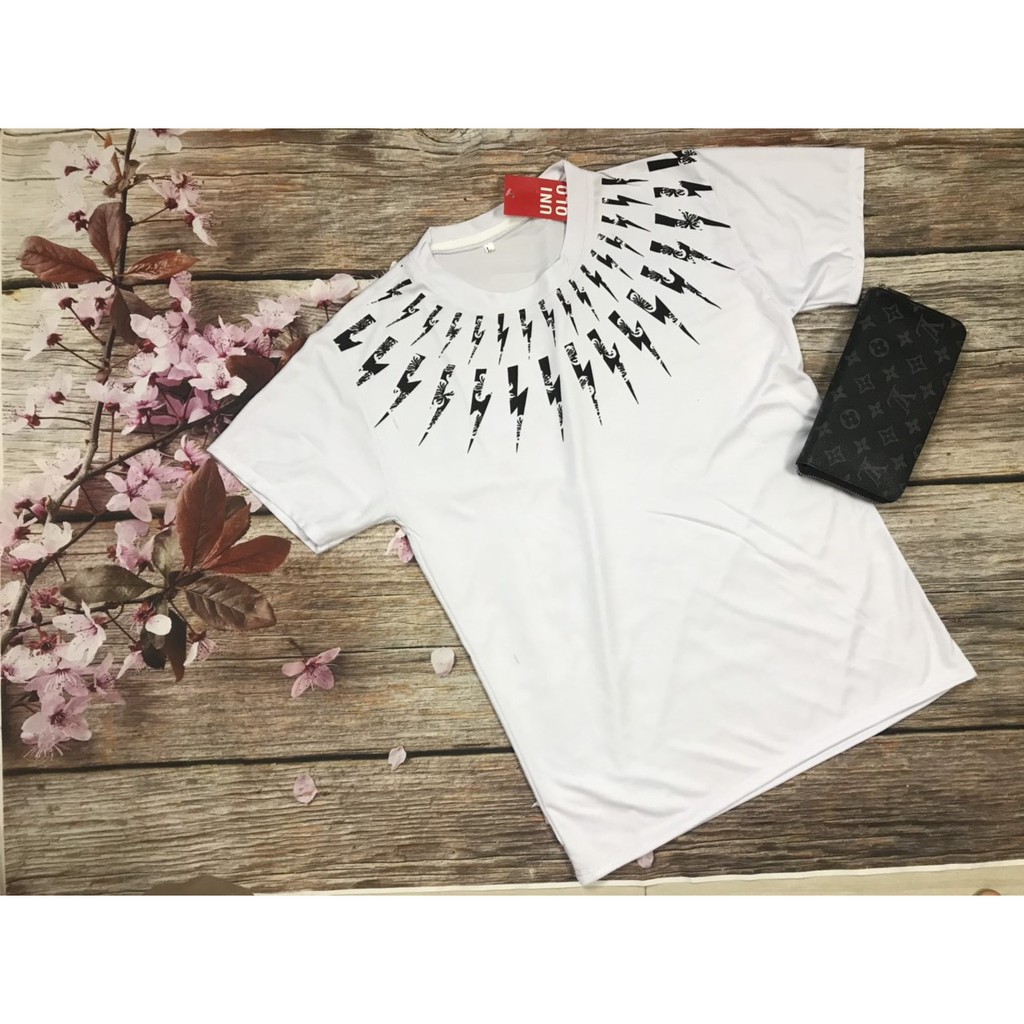Bộ hè nam, bộ thun nam cộc tay In logo tia sét quanh cổ In nhiệt hàng Full size - BN01 | BigBuy360 - bigbuy360.vn