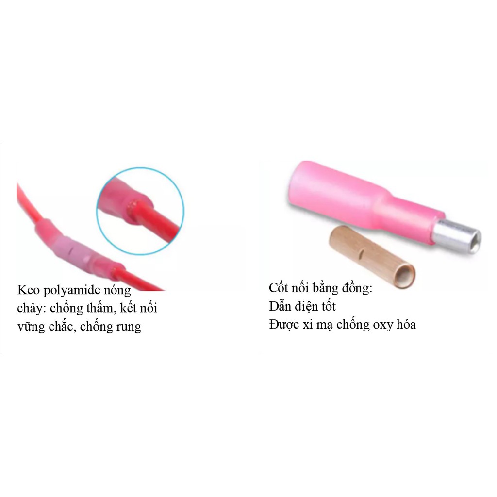Cốt nối điện co nhiệt / cút nối dây điện / đầu cos nối dây điện / cút nối chống thấm