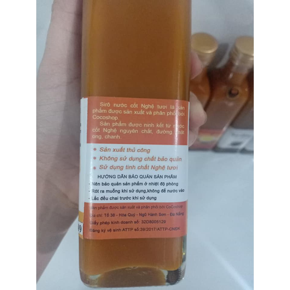 Sirô nước cốt nghệ tươi Tâm Nguyên 250ml