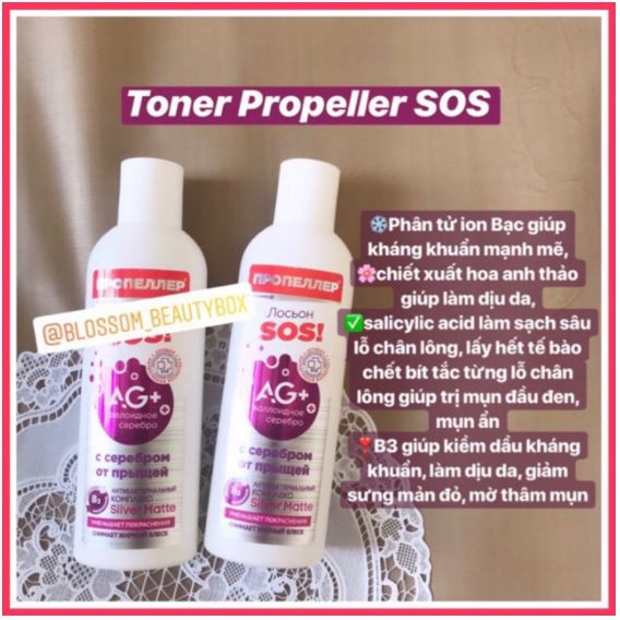 Propeller Toner cho da mụn Silver Matte ion bạc | BigBuy360 - bigbuy360.vn