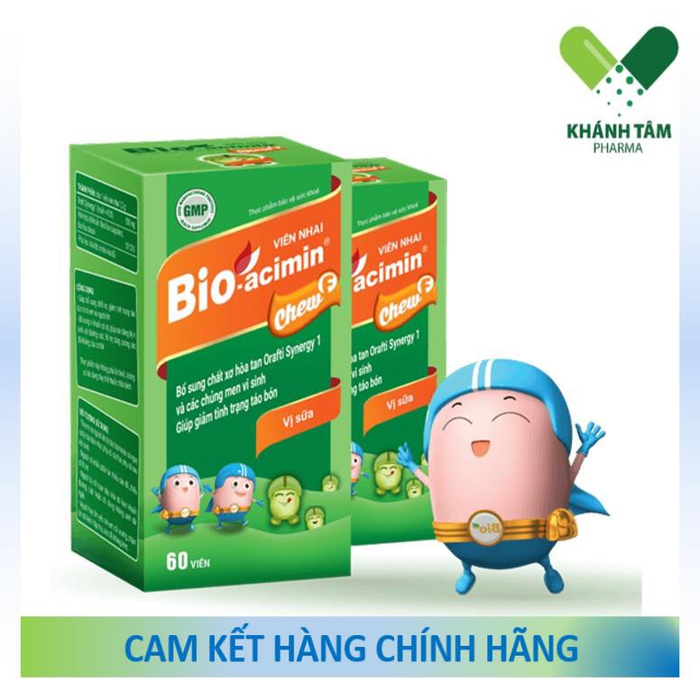 Viên nhai Bio-Acimin Chew F vị sữa - Bổ sung chất xơ, hết táo bón - Bioacimin _Khánh Tâm