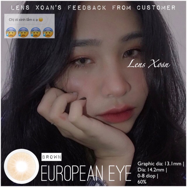 KÍNH ÁP TRÒNG EUROPEAN EYE  BROWN