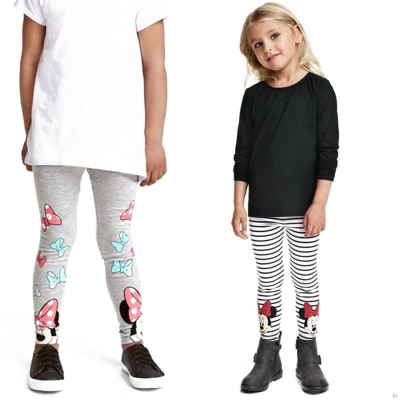 Quần legging cotton lưng thun co dãn cho bé gái