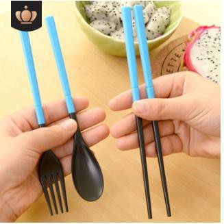 Bộ thìa dĩa đũa gấp gọn mang theo du lịch tiện lợi