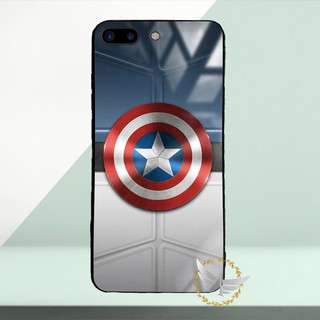 Ốp lưng kính cường lực iPhone 7 Plus, iPhone 8 Plus hình Marvel