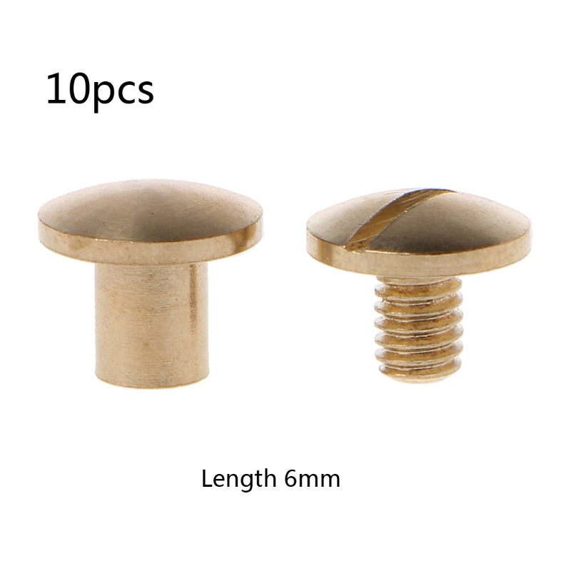 Set 10 Cặp Đinh Vít Kim Loại Dùng Cho Thắt Lưng Da DIY
