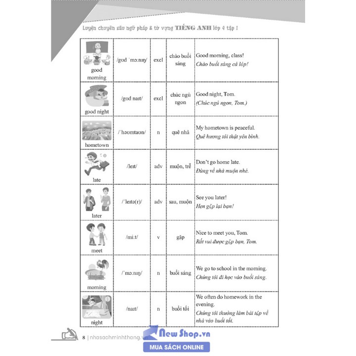 Sách - Luyện Chuyên Sâu Ngữ Pháp Và Từ Vựng Tiếng Anh Lớp 4 - Tập 1