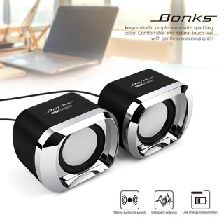 【Th 3-5 】free shipping USB 2.0 notebook speakers wired stereo mini computer speaker for desktop laptop note PC mp3 m book