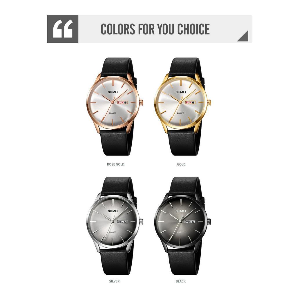 Đồng Hồ Quartz Nam Dây Da SKMEI