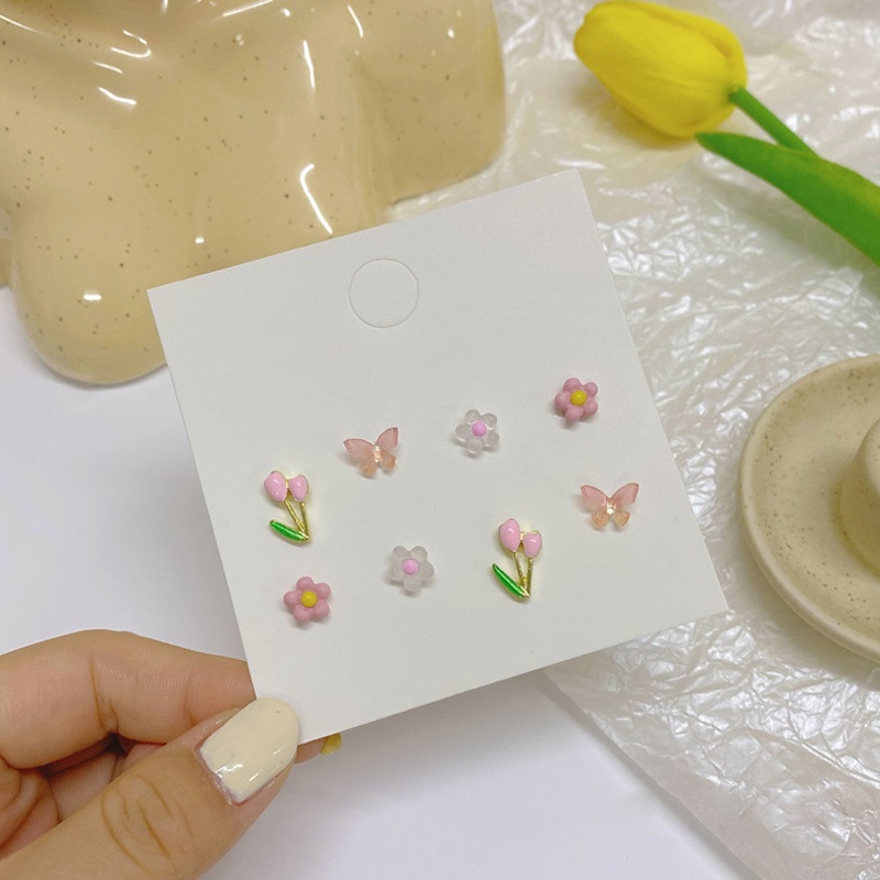 Set 8 Khuyên Tai Nhiều Màu Sắc Thời Trang Cho Nữ
