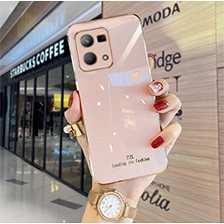 Ốp lưng Silicon Oppo Reno7 Reno8 Reno 7Z Reno 8Z Reno 7 5g ốp điện thoại viền mạ vàng