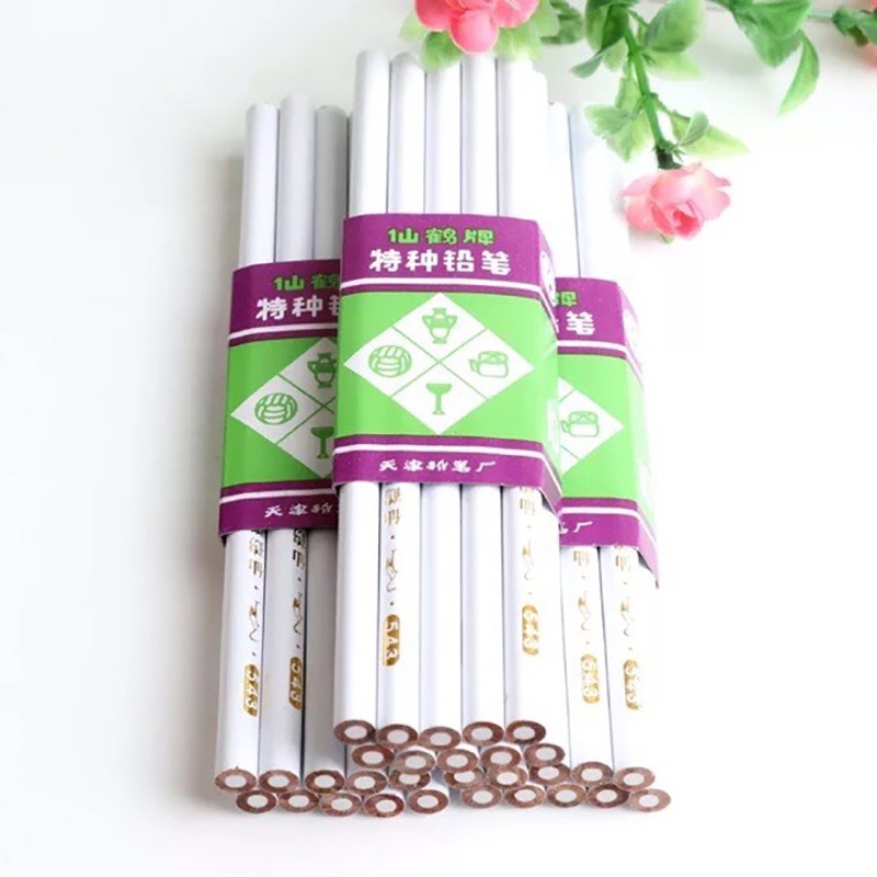 1 cây bút chì trắng vẽ nhựa co chấm đá chấm cườm làm trâm làm trang sức cổ trang làm nail