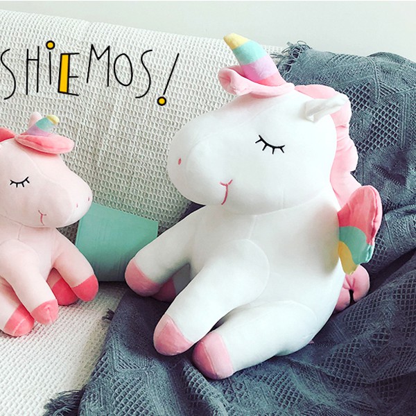 GẤU BÔNG NGỰA MỘT SỪNG KÌ LÂN UNICORN NGỒI DỄ THƯƠNG CHO BÉ (25CM--->40CM) HÀNG CAO CẤP