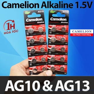Pin alkaline ag13 lr44 /ag10 lr1130 lr54 camelion , pin 1.5v, pin nút áo, pin alkaline