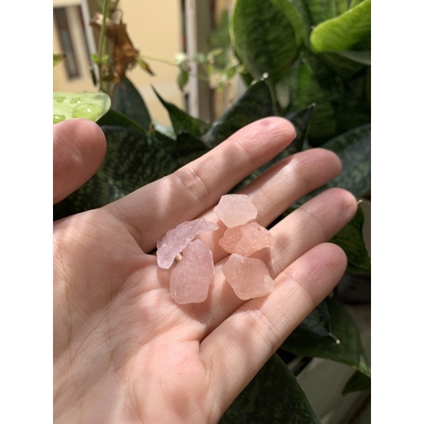 Tinh thể đá sưu tầm trang sức hồng & xanh lá thô đẹp - Raw Crystals Pakistan Mor ganite & Eme rald