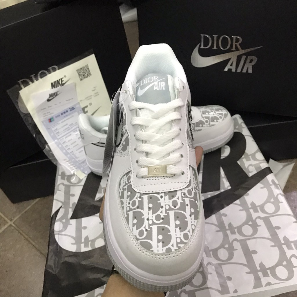 (Ảnh Thật + Box Bảo vệ ) Giày AF1 dior xám 1;1