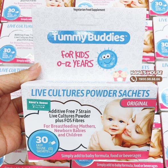 Men vi sinh Tummy Buddies Anh – 30 gói (Từ 0 – 12 tuổi)