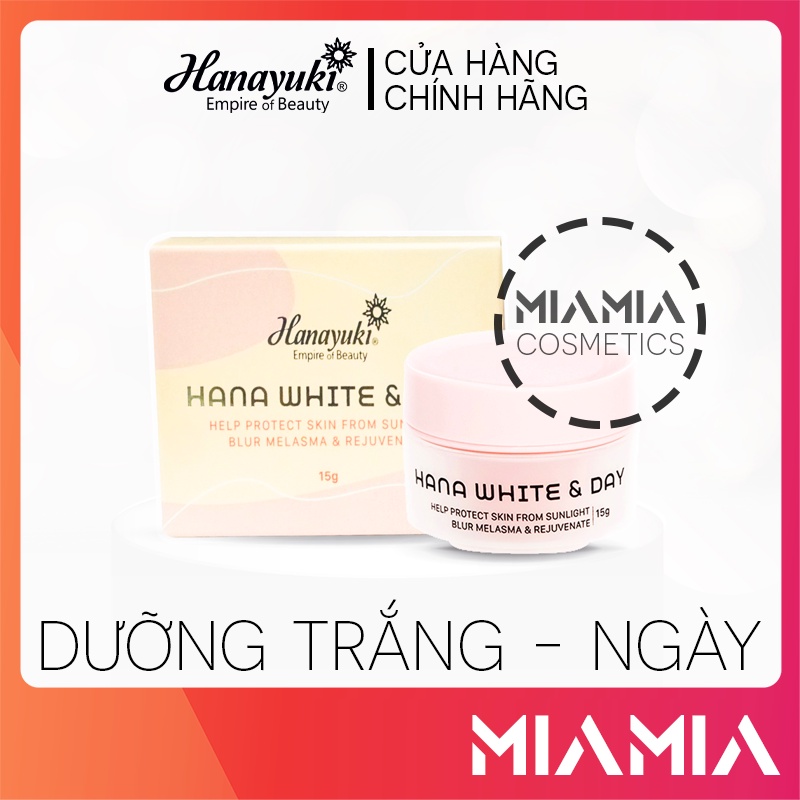 Kem Face Ngày Hanayuki Mini 15g - Kem Dưỡng Trắng Da Ban Ngày Hana White & Day - 8936205370056