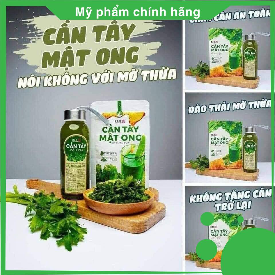 Bột cần tây, cần tây Mật Ong Motree [MUA 3SP-TẶNG BÌNH], hộp 14 gói, giúp giảm cân, dáng đẹp, thanh lọc cơ thể